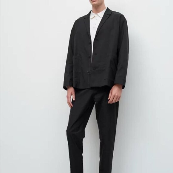 Lululemon Men's Relaxed-Fit Pockets Casual Lightweight Twill Blazer Black M - Picture 4 of 4